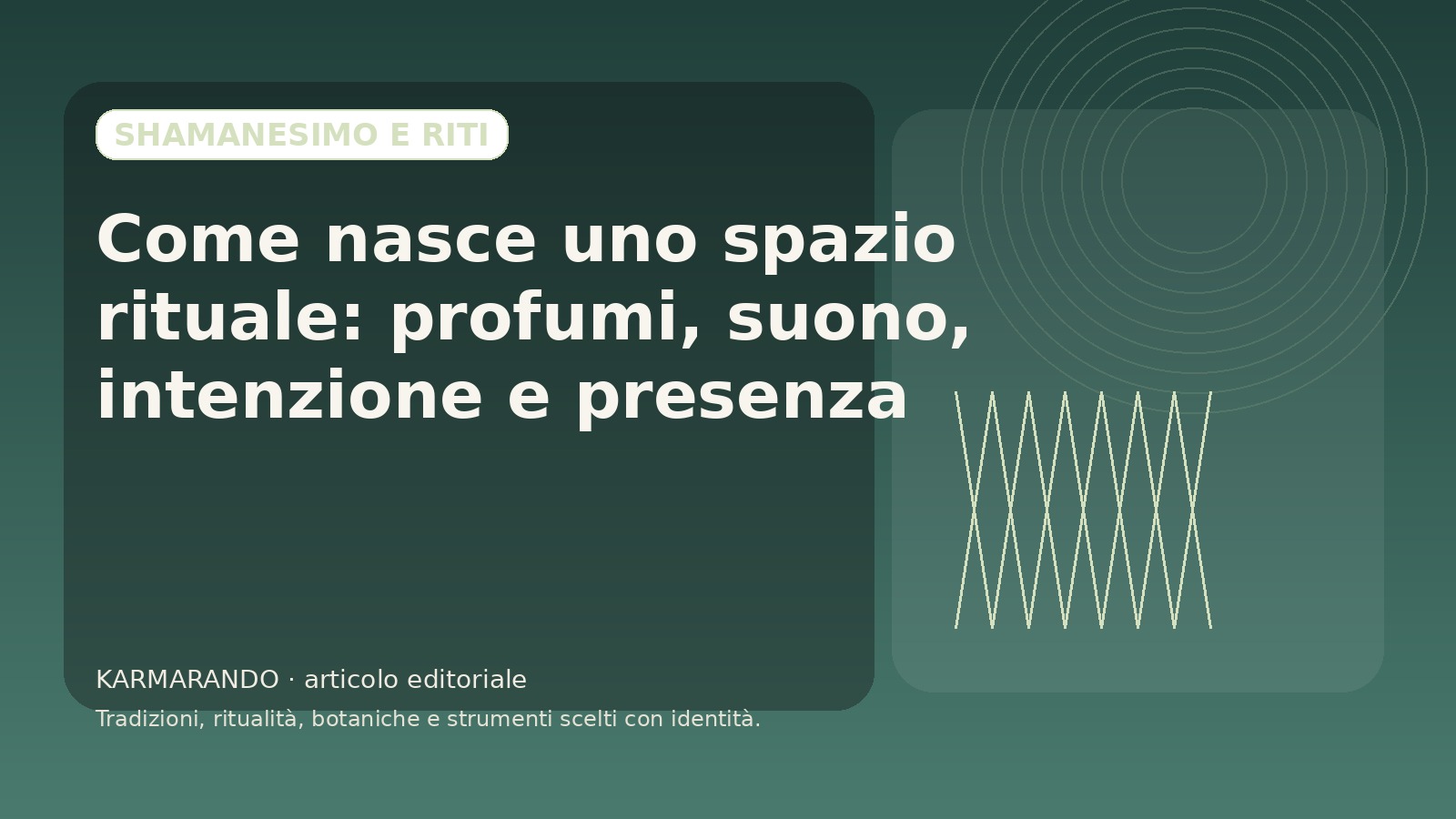 Come nasce uno spazio rituale: profumi, suono, intenzione e presenza