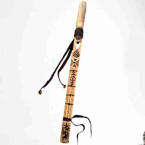 Flauto-Siyotanka-Vischio-Homemade-Nativo-Sciamanico-Pentagonale-Con-Custodia-7