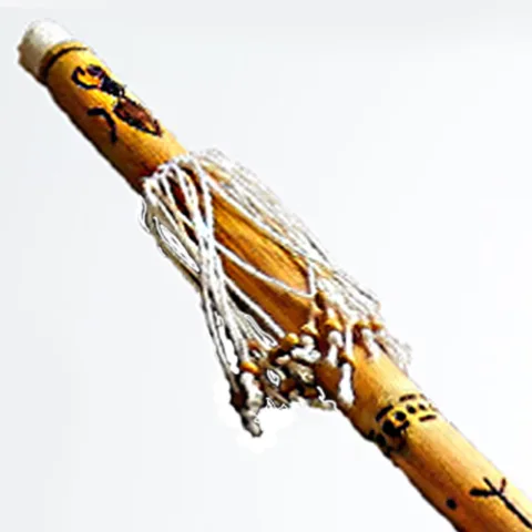 Sonaglio RainStick Shaman in Bamboo, Fatto a Mano con Rune Norreniche Loki: strumento per cerimonie, meditazione e lavoro energetico